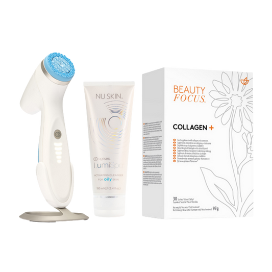 Better together Collagen+ en ageLOC LumiSpa iO-systeem - Vette huid